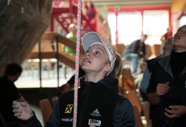 Angela Eiter beim Weltcup in Imst; Foto: VAUDE, Fotograf: Thorsten Wenzler