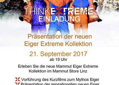 Präsentation der neuen Eiger Extreme Kollektion in Linz.