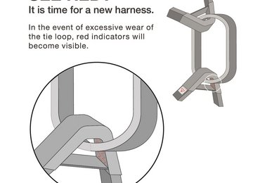 Man sieht Rot - dann ist es Zeit, den Gurt auszutauschen (dann ist die Einbinde-Einheit zu stark abgewetzt).