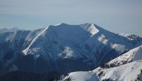 Der Skitouren Gipfel Bruderkogel vom Osten gesehen