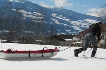 Vom Autoreifen wurde dann zu den Schlitten gewechselt...