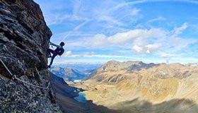 Mega Panorama in Teil 1 des Kühtai Panorama Klettersteig