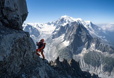 Dani Arnold an der Petit Dru