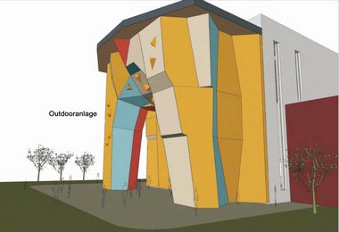 Der nicht mindergroße Außenbereich.