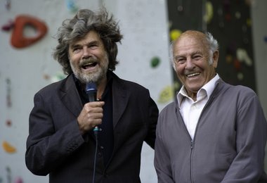 Rainhold Messner und Abram Erich bei der Eröffnung  © Claudia Ziegler