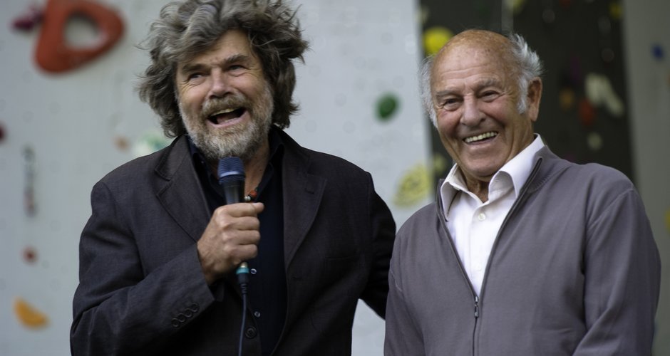 Rainhold Messner und Abram Erich bei der Eröffnung  © Claudia Ziegler