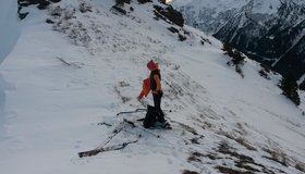 Birgit Auer auf dem Gipfelgrat der Edelweißspitze