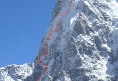 Gave Ding 6571m in Nepal (ED+ 1600m, 7 Tage) (c) Mick Fowler /Paul Ramsden 