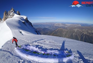 Start auf der Aiguille du Midi (3.842 m) (c) Micheal Kräftner / bergtraum.at