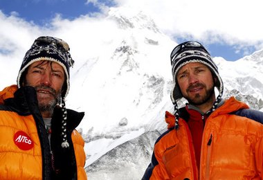 Hans Kammerlander und Karl Unterkircher. Foto Arch. Kammerlander