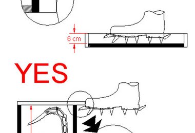 So passen die länge der Zacken und Eisgeräte