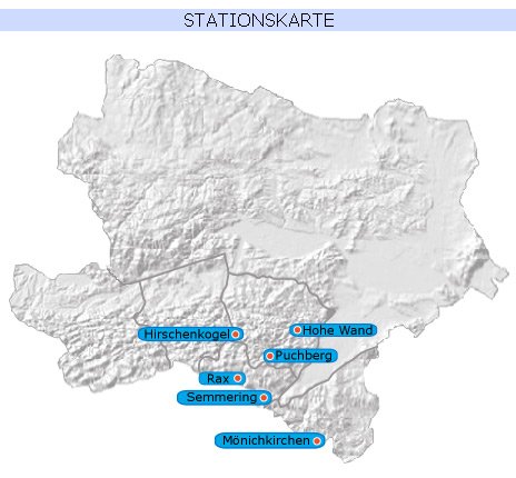 Die Messstationen in Niederösterreich
