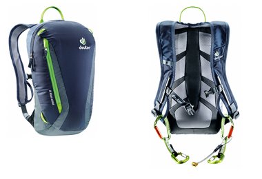 Der Gravity Pitch 12 von vorne und der solide Rückenteil mit den zusätzlichen Materialschlaufen.