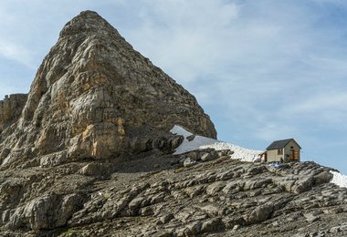 Die Silberhornhütte vor dem Rotbrätt, Foto: Frank Kretschmann