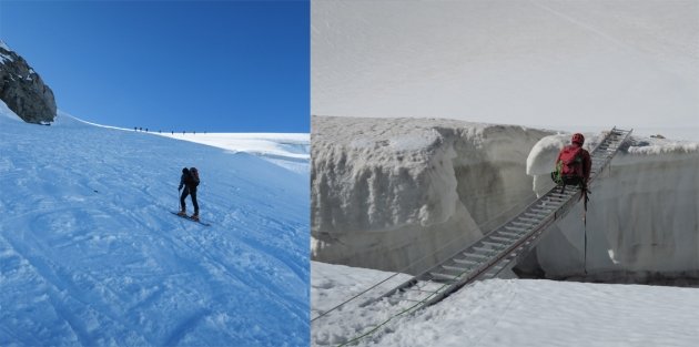 Nur drei Monate liegen zwischen diesen beiden Aufnahmen (Großvenediger).