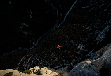 Mich Kemeter, Free Base Solo Klettern im Verdon (c) Alexandre Buisse Photography 