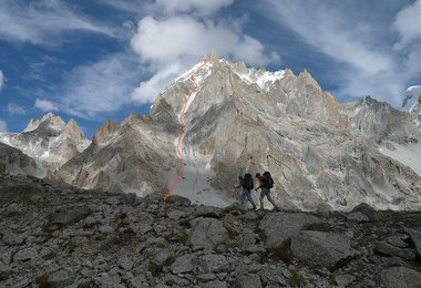 Route auf den Sulu Peak (5950 m), Foto Archiv Prezelj
