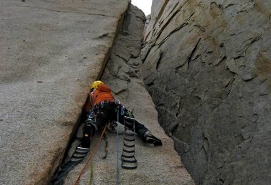 Barmasse in der Norwestwand des Cerro Piergiorgio