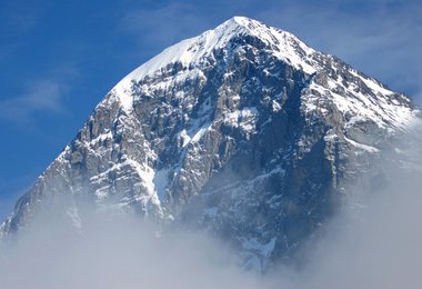 Das Ziel, die 2000 m hohe Eiger Nordwand