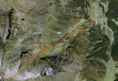 Track in Google Earth dargestellt.