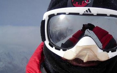 Das gefälschte K2 Gipfelfoto ca. 1000 m unter dem Gipfel des K2 @ Christan Stangl