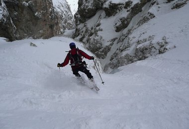 Die letzten Meter vor der Abseilstelle