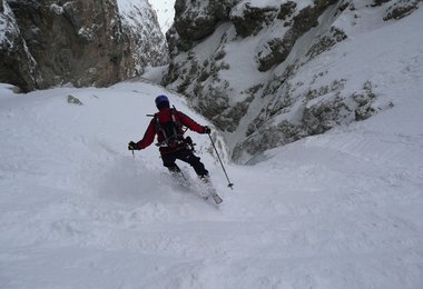 Die letzten Meter vor der Abseilstelle