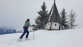 Die Kapelle bei der Kraftalm - Pisten-Skitourenroute Itter