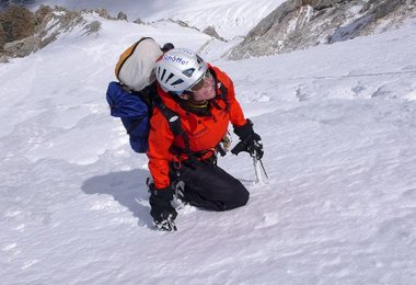 Gerlinde 100 m unterhalb von Lager I