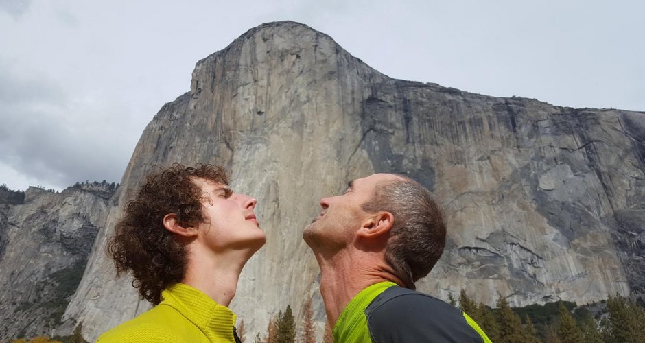 Adam Ondra mit seinem Vater vor dem El Cap (c) Adam Ondra