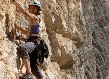 2. Wiederholung, on sight, von “Via Luciano da Pozzo” – Cima Scotoni. Schw. 7c+