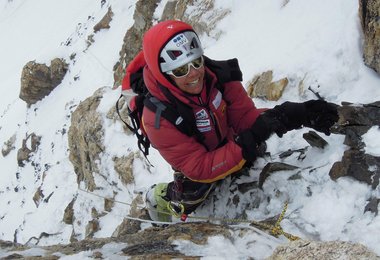 Gerlinde Kaltenbrunner am Weg zum Gipfel des K2 im August 2011 © National Geographic/Ralf Dujmovits