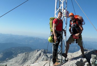 Thomas Lamplmair und Markus Pühretmayr auf dem Gipfel