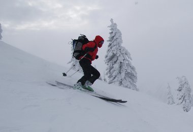Auch bei schwierig zu fahrendem Schnee lässt sich der Ski sehr präzise führen.