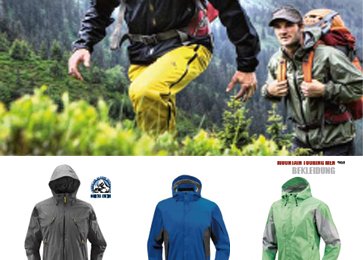 Mountain Bekleidung bei Wind, Regen und Sonnenschein