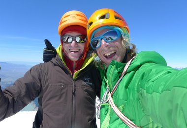 Guido Unterwurzacher und Max Berger auf dem Gipfel des Cerro Torre