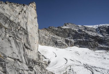 Der Gneispfeiler mit der Route am Mittleren Kasten (c)  Christian Riepler / bergimbild.at