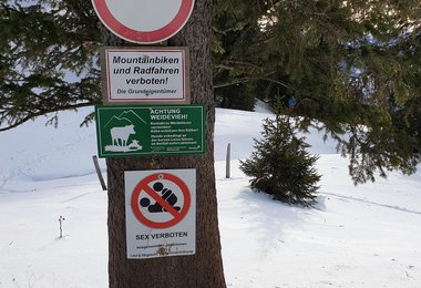 Hier ist alles;-) verboten (c) bergsteigen.com