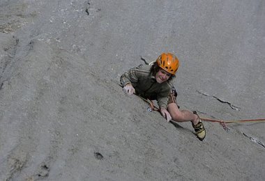 Adam in der 4. Seillänge  (7a+), Photo: Archiv Ondra