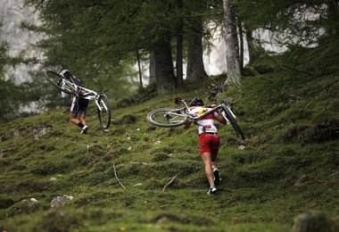 Unten mit dem Bike