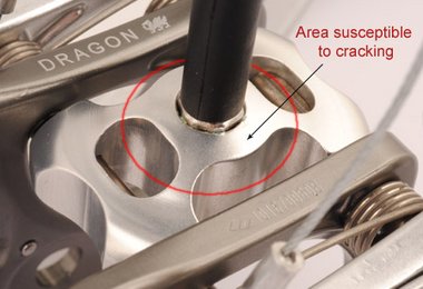 Betroffene Achsnabe aus Aluminium
