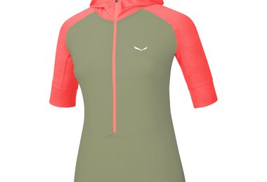 Agner Climb Dry S/S Half-Zip Hood Tee (Foto: Salewa)