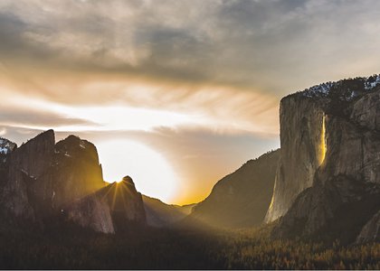Yosemite Valley, CA, United States in January, 2015. Red Bull Content Pool