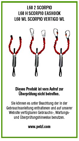 Nicht betroffen L60 2 SCORPIO, L60 H SCORPIO EASHOOK und L60 WL SCORPIO VERTIGO WL