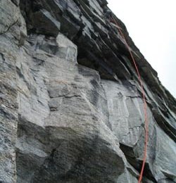 Gerhard im ca. 10 m ausladendem "großen Dach" in der 7. SL.
