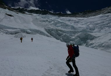 Am Wandfuß des Lhotse-Face.