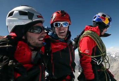 Stephan Sigrist, Denis Burdet und David Lama auf dem Cerro Kishtwar 6155 m