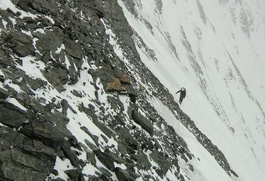 Ralf die letzten Meter zum Nordcol © Gerlinde Kaltenbrunner