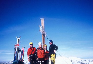 Das ganze Slowakische Team auf dem Gipfel des Schareck. V.l.n.r. Vlado, Ivana, Katka und Bohuš.