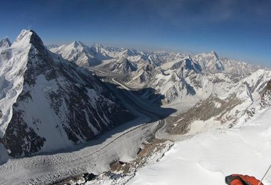 Beim Flug vom K2 (Schulter 8000 m).